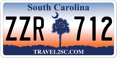 SC license plate ZZR712