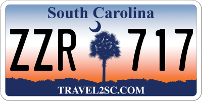 SC license plate ZZR717