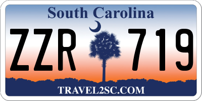 SC license plate ZZR719