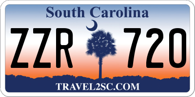 SC license plate ZZR720