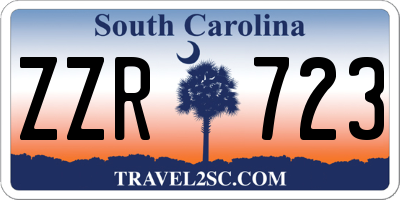 SC license plate ZZR723