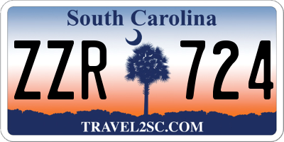 SC license plate ZZR724