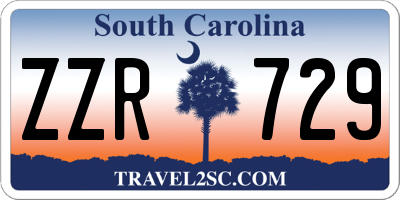 SC license plate ZZR729