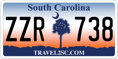 SC license plate ZZR738
