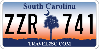 SC license plate ZZR741