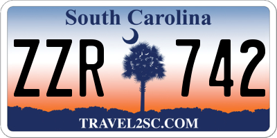 SC license plate ZZR742