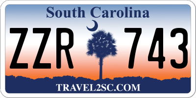 SC license plate ZZR743