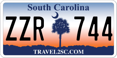 SC license plate ZZR744