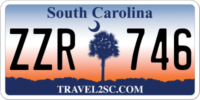 SC license plate ZZR746