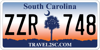 SC license plate ZZR748