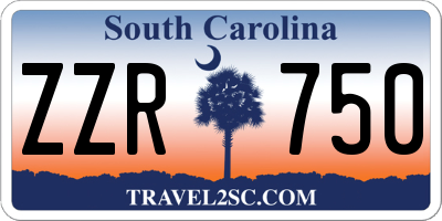 SC license plate ZZR750