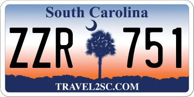 SC license plate ZZR751