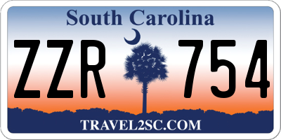 SC license plate ZZR754