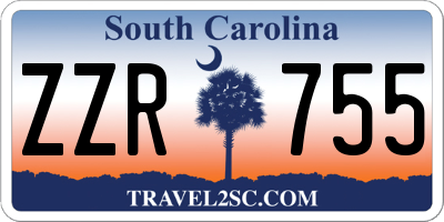 SC license plate ZZR755