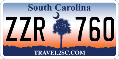SC license plate ZZR760
