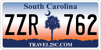 SC license plate ZZR762