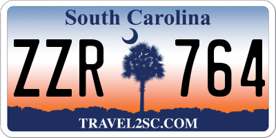 SC license plate ZZR764