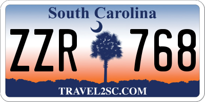 SC license plate ZZR768