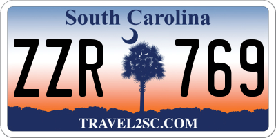 SC license plate ZZR769