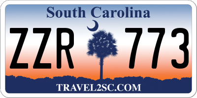 SC license plate ZZR773