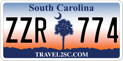 SC license plate ZZR774