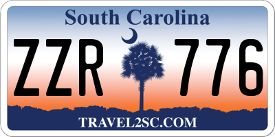 SC license plate ZZR776