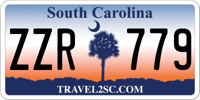 SC license plate ZZR779