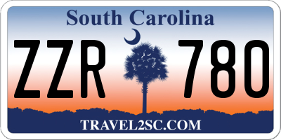 SC license plate ZZR780
