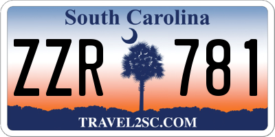 SC license plate ZZR781