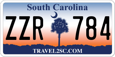 SC license plate ZZR784