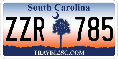 SC license plate ZZR785