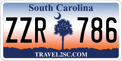 SC license plate ZZR786