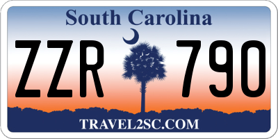 SC license plate ZZR790