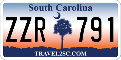 SC license plate ZZR791