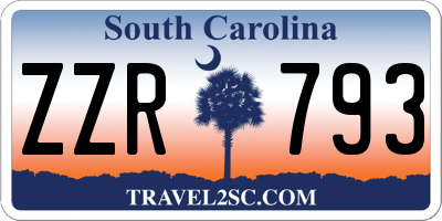 SC license plate ZZR793