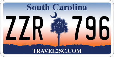 SC license plate ZZR796