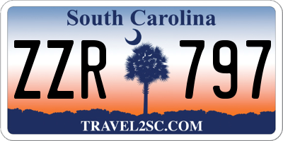 SC license plate ZZR797