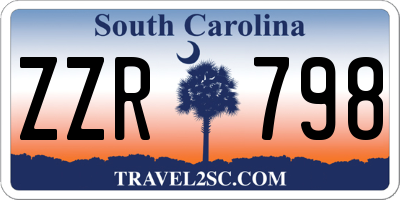 SC license plate ZZR798
