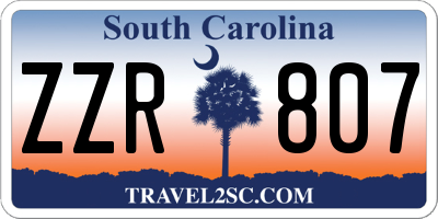 SC license plate ZZR807