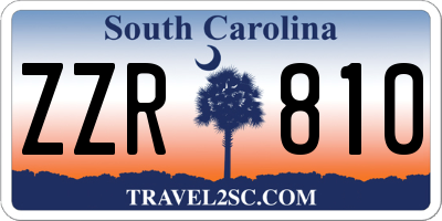 SC license plate ZZR810