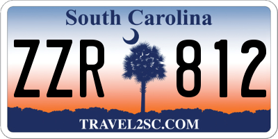 SC license plate ZZR812