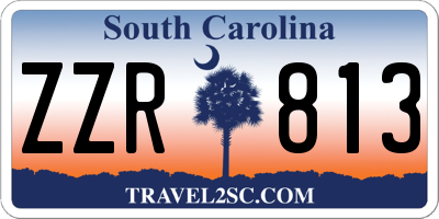 SC license plate ZZR813