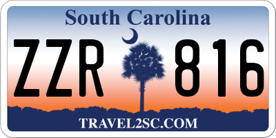 SC license plate ZZR816