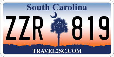 SC license plate ZZR819