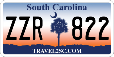 SC license plate ZZR822