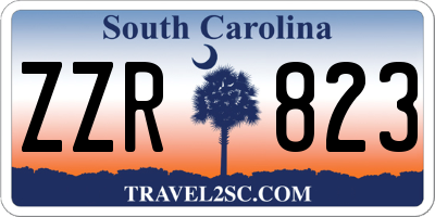 SC license plate ZZR823