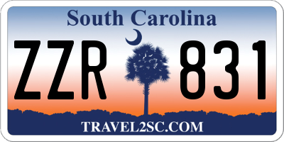 SC license plate ZZR831