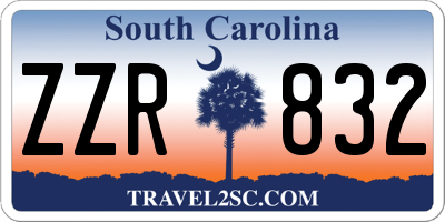 SC license plate ZZR832