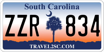 SC license plate ZZR834