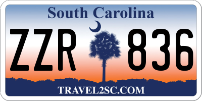 SC license plate ZZR836
